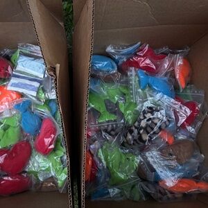 70 total package of Bavarian Smelly Cat Toys lot Heart Fish Sticks Sacks Mouse